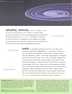 PDF Seite 9 Broschre 1995 - 1998 INM-Institut fr Neue Medien