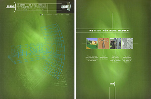 Vorder- und Rückseite Broschüre 1995 - 1998 INM-Institut für Neue Medien