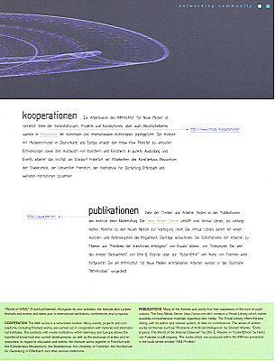 PDF page 10 booklet 1995 - 1998 INM-Institute for New Media PDF page 10 booklet 1995 - 1998 INM-Institute for New Media