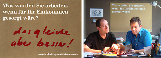 Enno Schmidt (links) und Daniel Häni (rechts) Enno Schmidt (links) und Daniel Häni (rechts)
