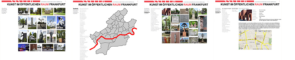Screens des Portals Kunst im öffentlichen Raum Frankfurt Screens des Portals Kunst im öffentlichen Raum Frankfurt